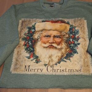 Holiday Christmas Sweatshirt with Santa Design